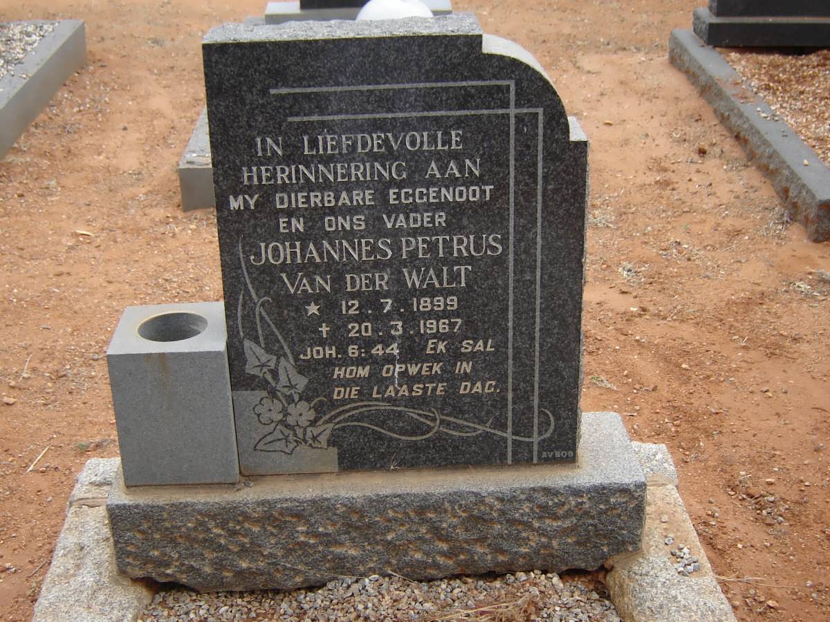 WALT Johannes Petrus, van der 1899-1967