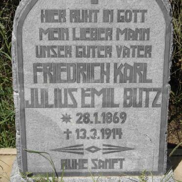 BUTZ Friedrich Karl Julius Emil 1869-1914