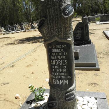 BAMM Andries 1921-1978