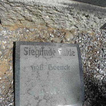 FULDE Sieglindé nee Hoenck 1916-2000
