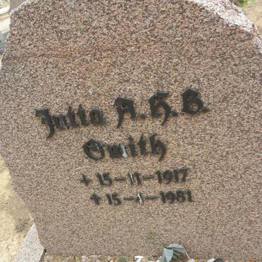 SMITH Jutta A.H.B. 1917-1981