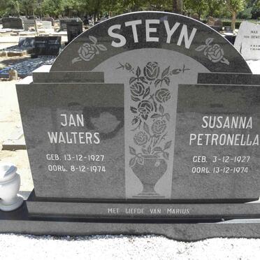 STEYN Jan Walters 1927-1974 &amp; Susanna Petronella 1927-1974
