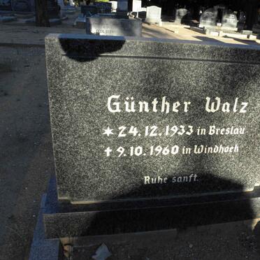 WALZ Günther 1933-1960