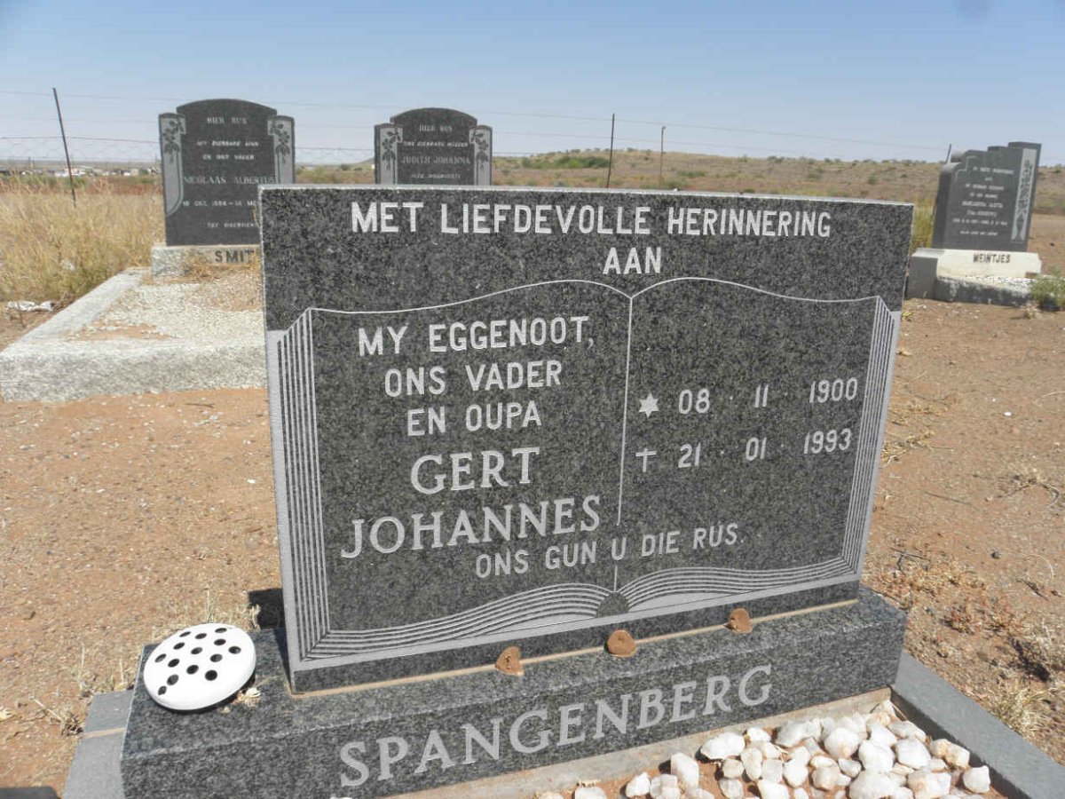 SPANGENBERG Gert Johannes 1900-1993