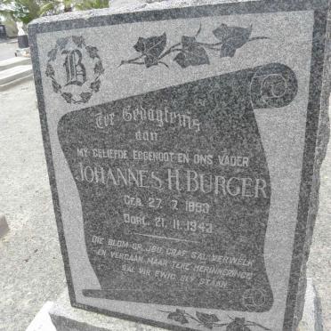 BURGER Johannes H. 1893-1942