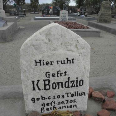 BONDZIO K. 1883-1905