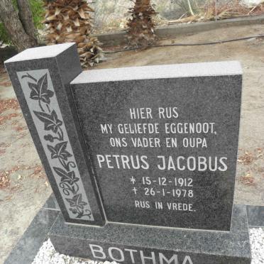 BOTHMA Petrus Jacobus 1912-1978