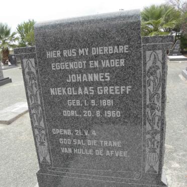 GREEFF Johannes Niekolaas 1881-1960