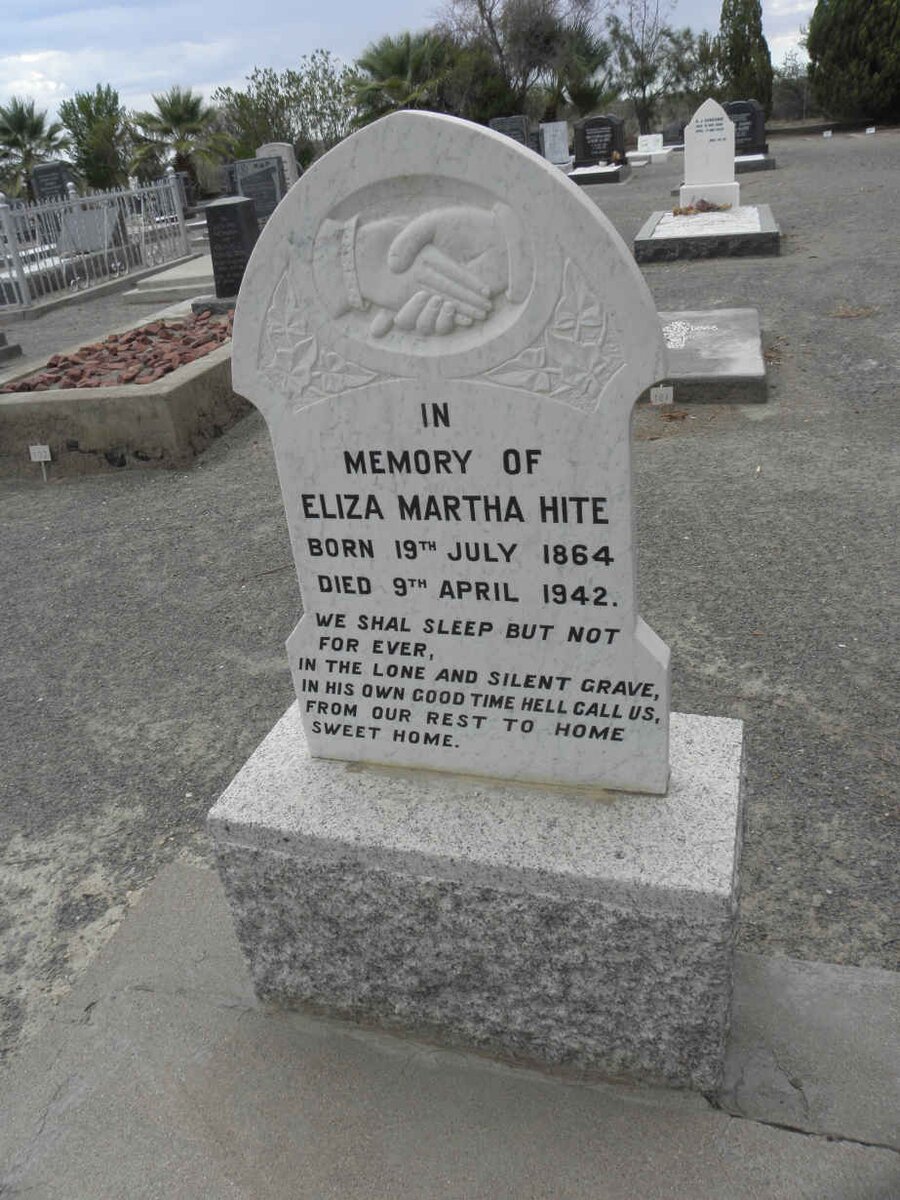 HITE Eliza Martha 1864-1942