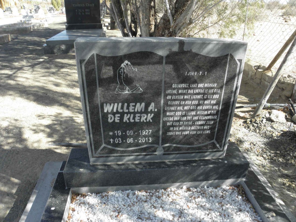 KLERK Willem A., de 1927-2013
