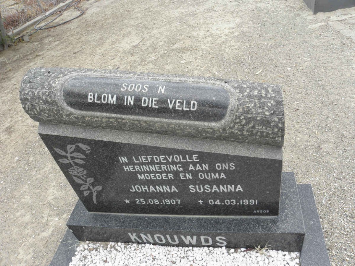 KNOUWDS Johanna Susanna 1907-1991