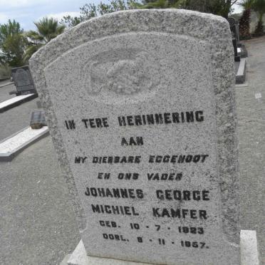 KAMFER Johannes George Michiel 1923-1957