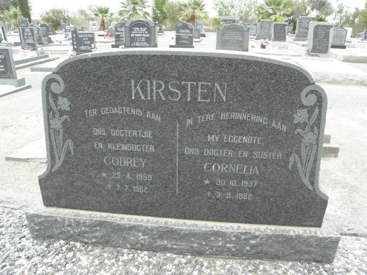 KIRSTEN Codrey 1959-1962 :: KIRSTEN Cornelia 1937-1962