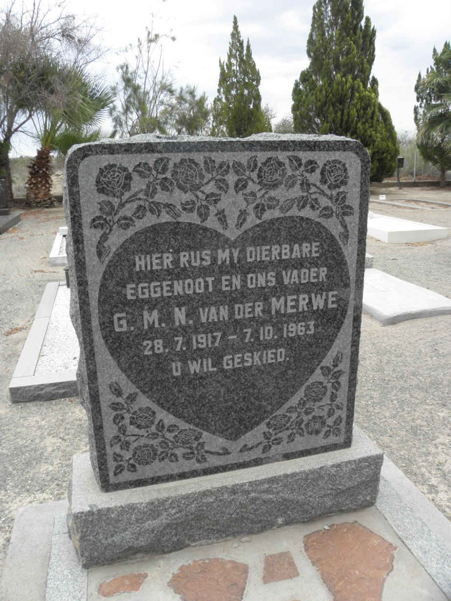 MERWE G.M.N., van der 1917-1963