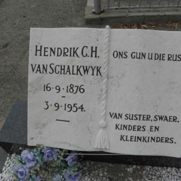 SCHALKWYK Hendrik C.H., van 1876-1954