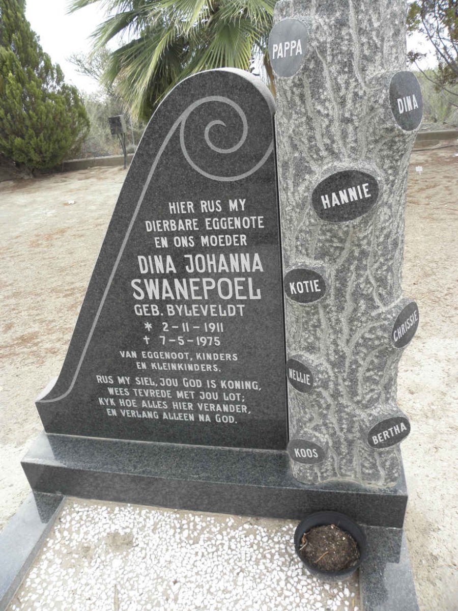 SWANEPOEL Dina Johanna nee BYLEVELDT 1911-1975