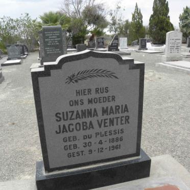 VENTER Suzanna Maria Jacoba nee DU PLESSIS 1886-1961