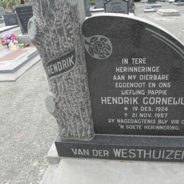 WESTHUIZEN Hendrik Cornelius, van der 1924-1957