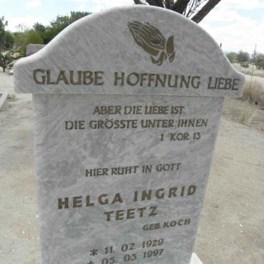 TEETZ Helga Ingrid nee KOCH 1929-1997