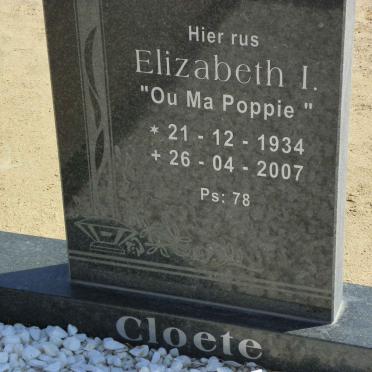 CLOETE Elizabeth I. 1934-2007