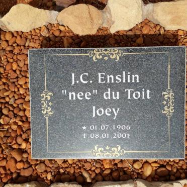 ENSLIN J.C. nee DU TOIT 1906-2001