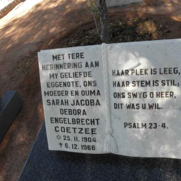 COETZEE Sarah Jacoba Debora Engelbrecht 1904-1968