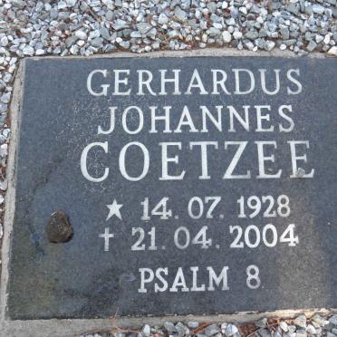 COETZEE Gerhardus Johannes 1928-2004