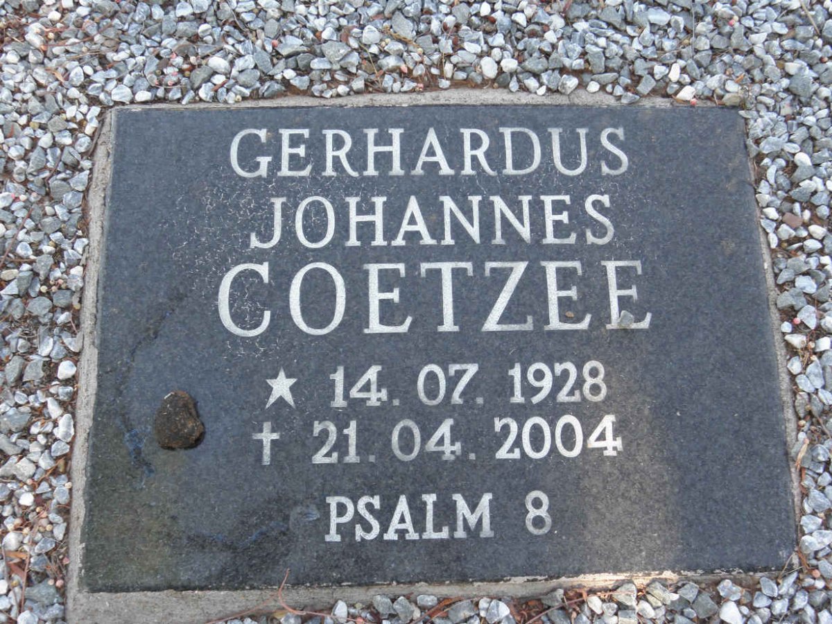COETZEE Gerhardus Johannes 1928-2004