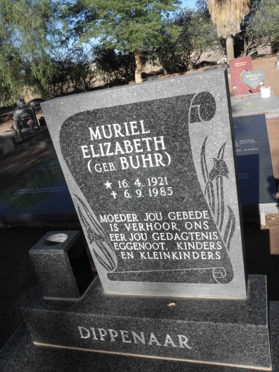 DIPPENAAR Muriel Elizabeth nee BUHR 1921-1985