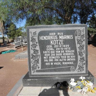 KOTZE Hendrikus Marinus 1939-1972
