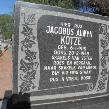 KOTZE Jacobus Alwyn 1919-1969