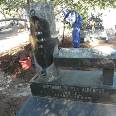 LILL Marthinus Petrus Albertus, van 1920-1973