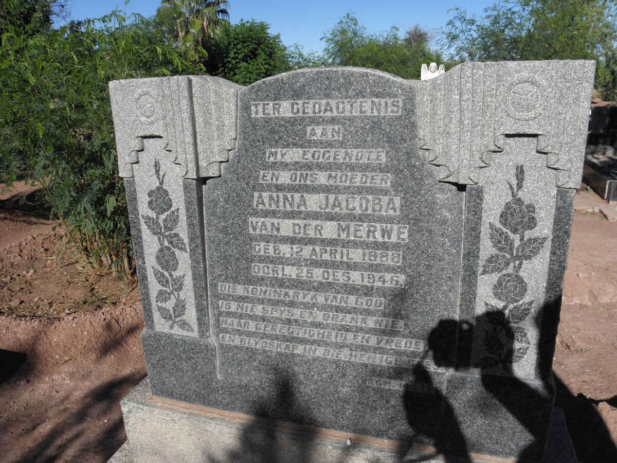 MERWE Anna Jacoba, v.d. 1888-1946