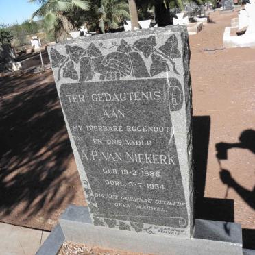 NIEKERK A.P. van 1885-1954