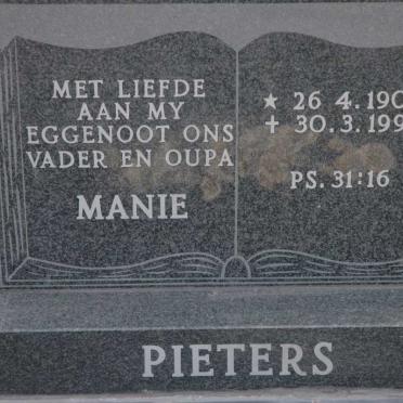 PIETERS Manie 1908-1996