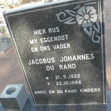 RAND Jacobus Johannes, du 1922-1986
