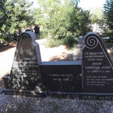 RENSBURG Johan Christiaan Jacob, Janse van 1899-1968 &amp; Johanna Christina MITCHELL 1901-1979