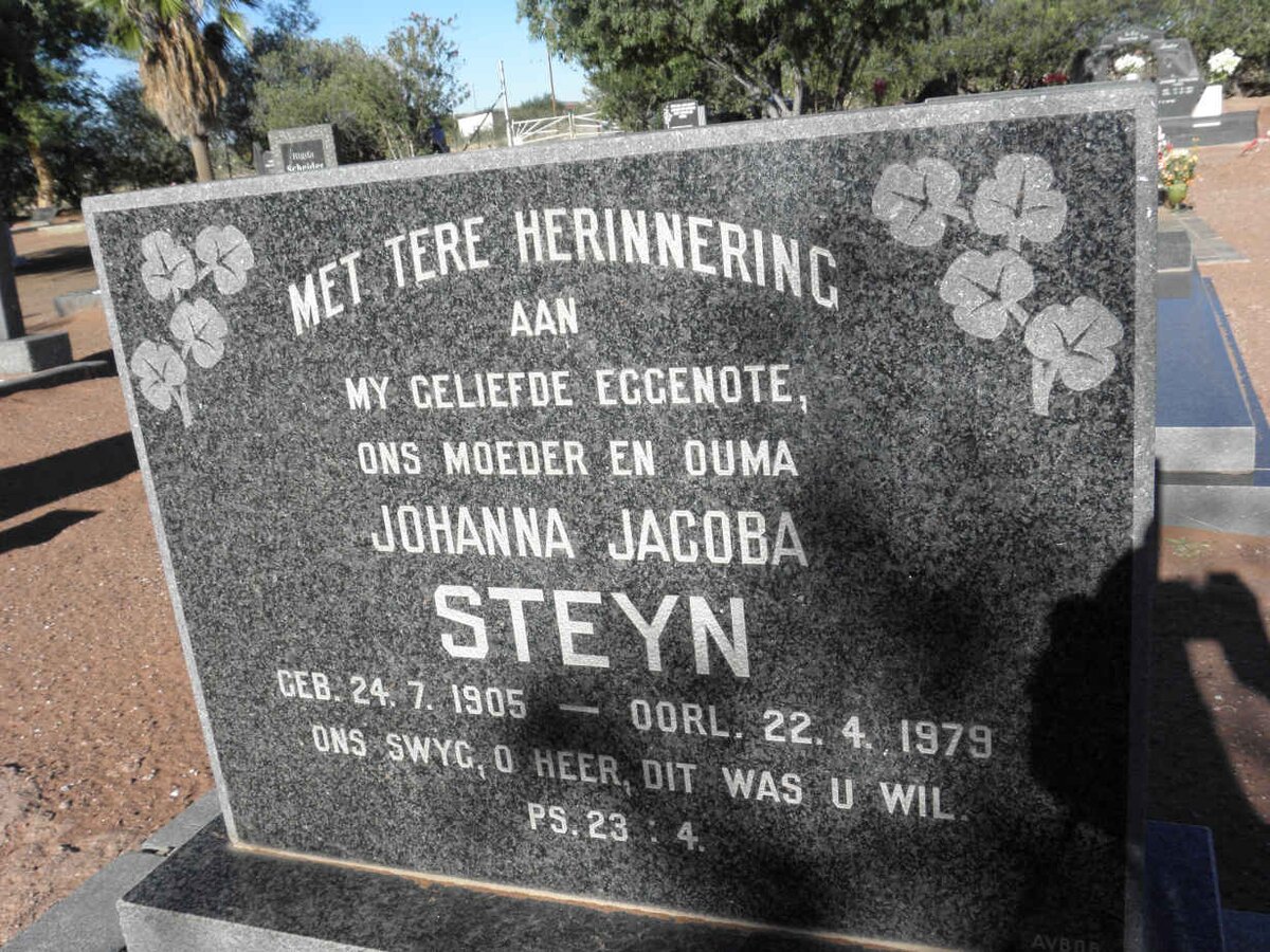 STEYN Johanna Jacoba 1905-1979