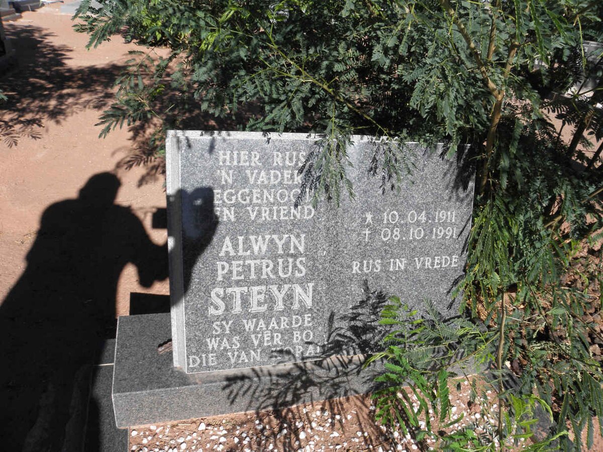 STEYN Alwyn Petrus 1911-1991
