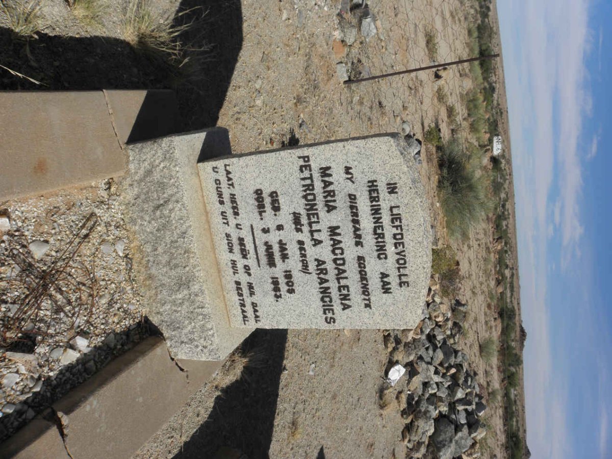 ARANGIES Maria Magdalena Petronella nee BERGH 1905-1963