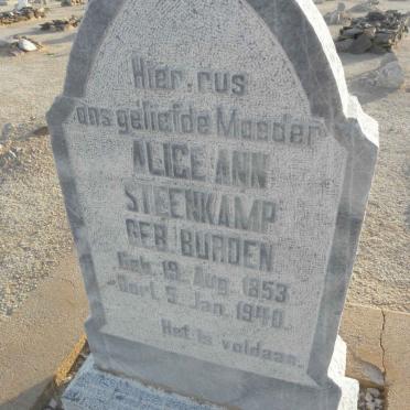 STEENKAMP Alice Ann nee BURDEN 1853-1940
