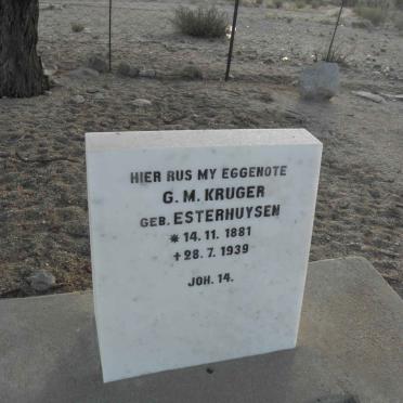 KRUGER G.M. nee ESTERHUYSEN 1881-1939