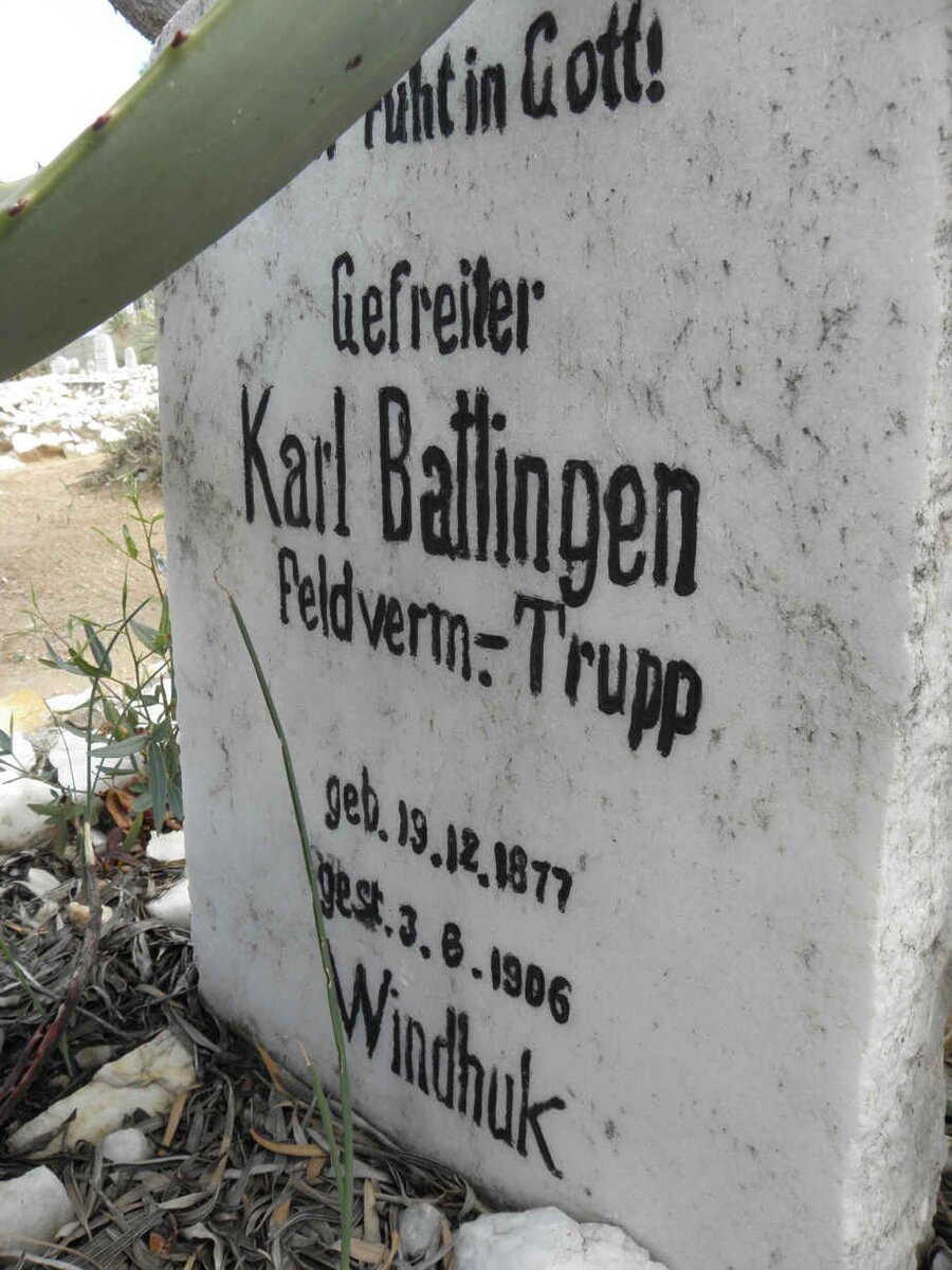 BATTINGEN Karl 1877-1906