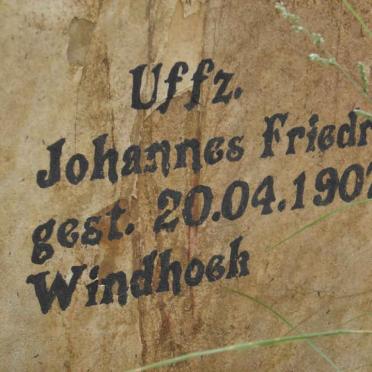 FRIEDRICH Johannes -1907