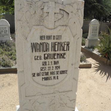 HENKER Wanda nee GRUENKE 1869-1924