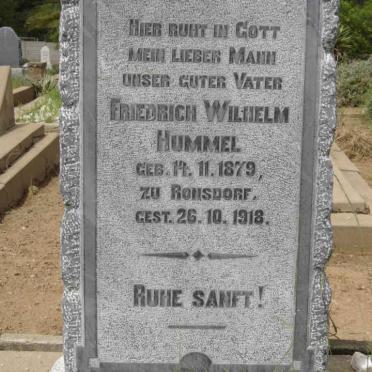 HUMMEL Friedrich Wilhelm 1879-1918