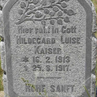 KAISER Hildegard Luise 1913-1917