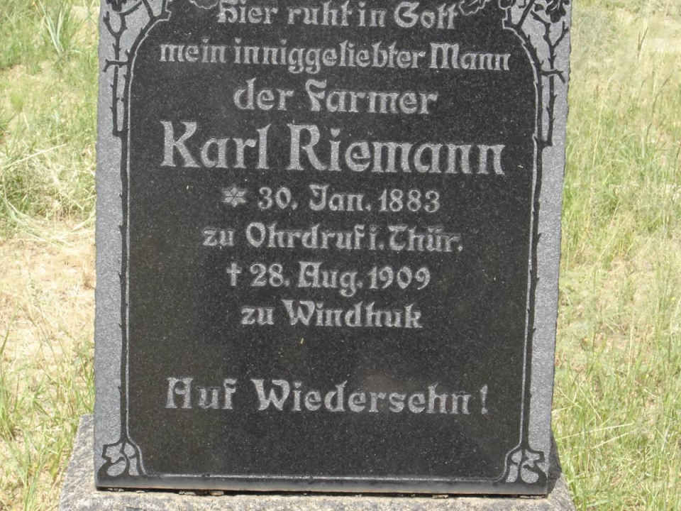 RIEMANN KARL 1883-1909