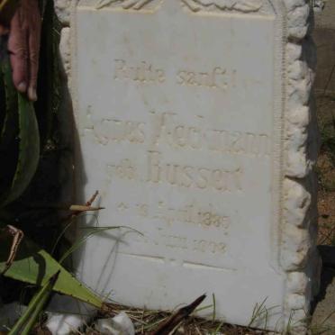 WECKMANN Agnes nee BUSSET 1885-1903