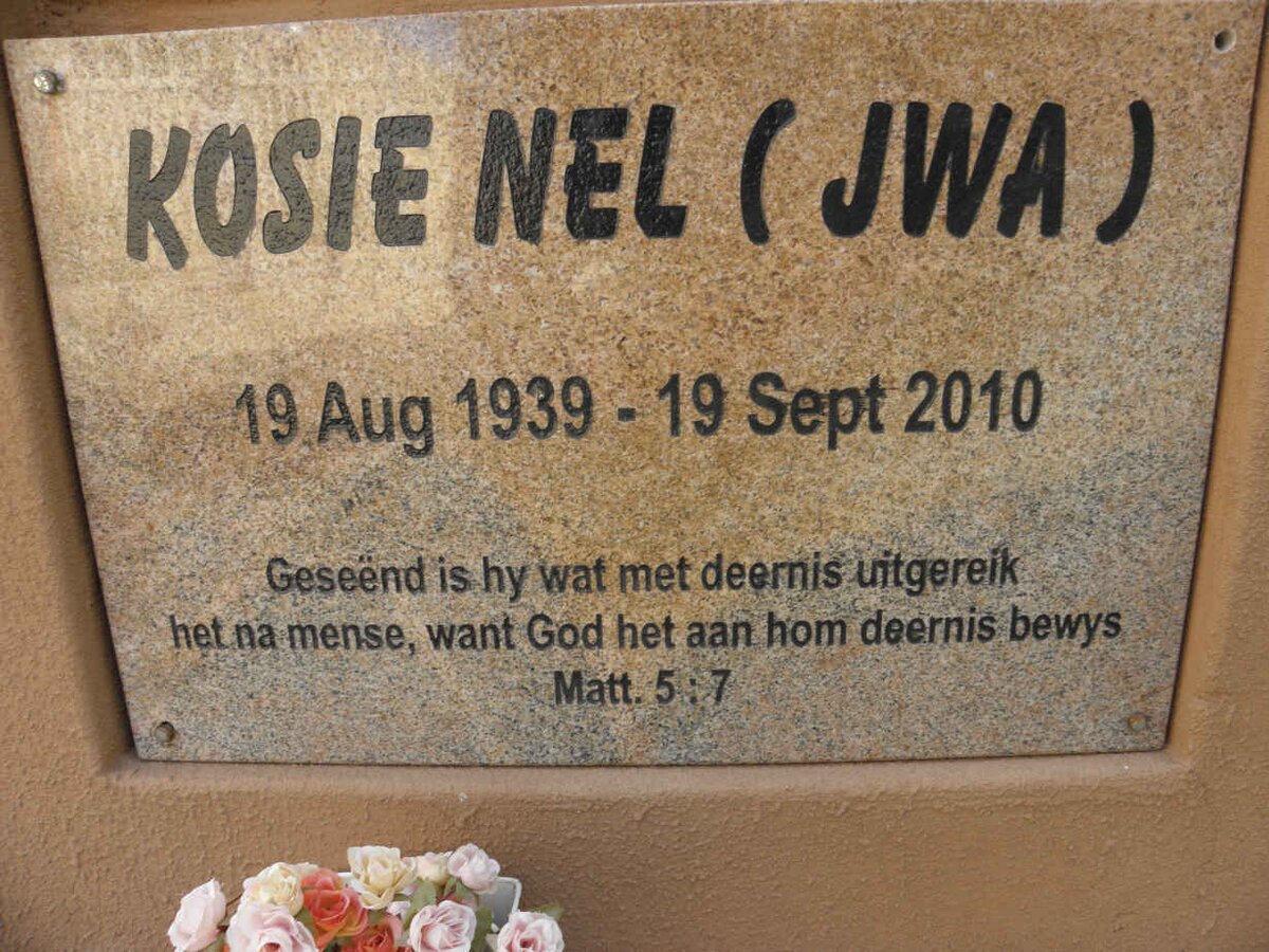 NEL J.W.A. 1939-2010
